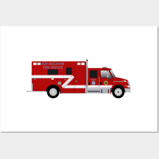 Key Biscayne Fire Rescue Ambulance Posters and Art